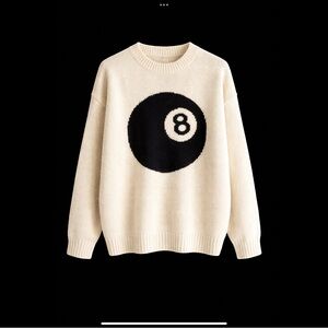 Edikted 8 Ball Sweater M Oversized Y2K Grunge Knit